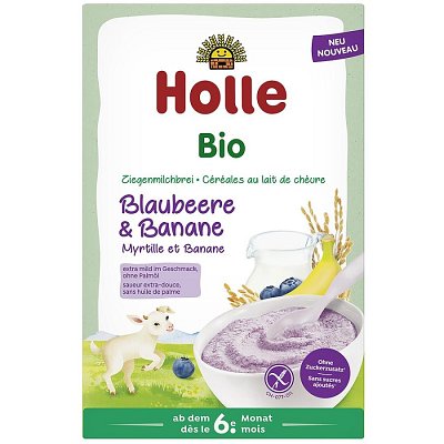 Terci bio cu lapte de capra banane si afine fara gluten pentru copii 6 luni - 200 g