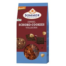 Biscuiti bio din faina de grau spelta cu ciocolata amaruie si alune, Demeter, 150 g