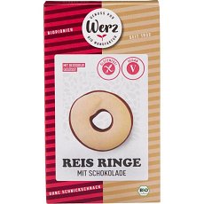 Biscuiti din orez integral cu glazura de ciocolata FARA GLUTEN - 110 g