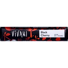 Baton de ciocolata amaruie cu visine VEGAN, eco - 35 g