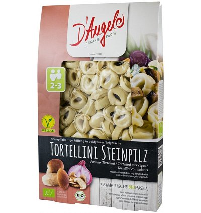 Tortellini BIO cu ciuperci si ceapa, 250g D\\\'Angelo Pasta