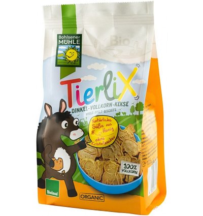 Tierlix Biscuiti Bio cu grau spelta indulciti cu miere, 125g Bohlsener Muhle