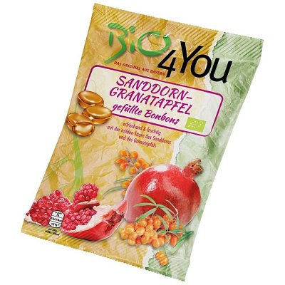 Dropsuri bio cu catina si rodie, 75g bio 4 you