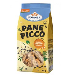 Panne Picco mini grisine bio cu susan si chimen negru, Demeter 150 g