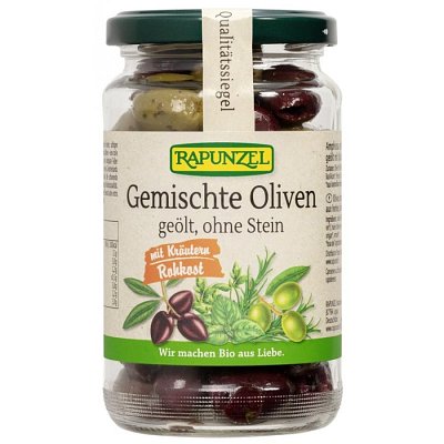 Amestec de masline uleiate cu ierburi fara samburi - 170 g