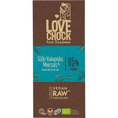 Ciocolata raw vegana cu sare de mare, eco - 70 g