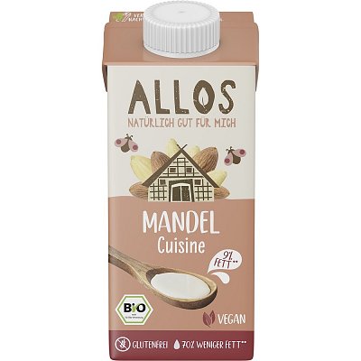 Crema de migdale lichida pentru gatit fara gluten - 200 ml