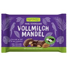 Ciocolata bio lapte integral Cristallino cu migdale intregi HIH - 100 g