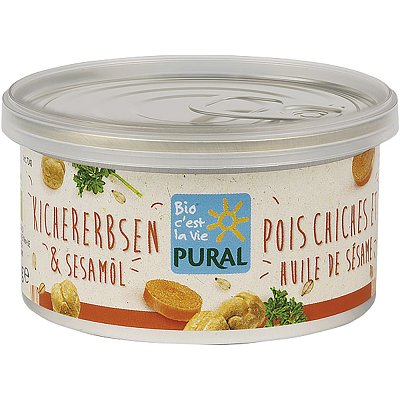 Pate vegetal cu naut si ulei de susan vegan, eco - 125 g