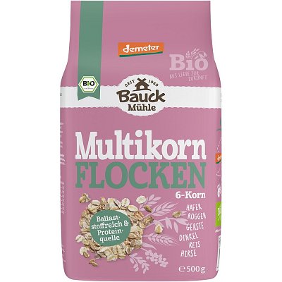 Fulgi din 6 cereale Demeter, eco - 500 g