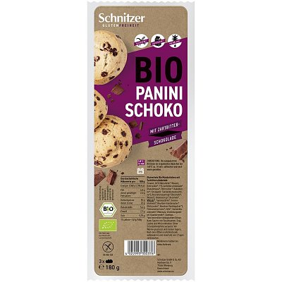 Chifle panini cu ciocolata 3 bucati fara gluten, eco - 180 g