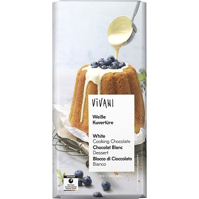 Ciocolata cuvertura alba, eco - 150 g