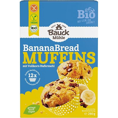 Mix pentru muffins Banana Bred fara gluten, eco - 280 g