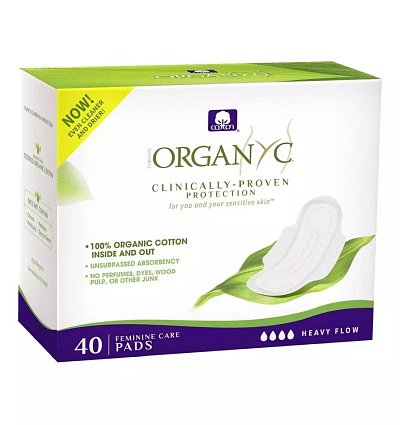 BIO Absorbante din bumbac organic, pt noapte, 4*10buc