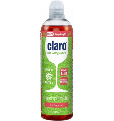 Detergent lichid ecologic pentru spalarea manuala a vaselor, cu rubarba, 500ml