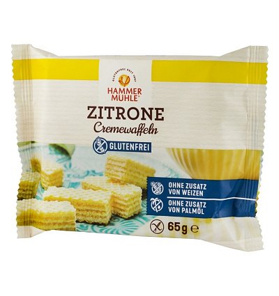 Napolitane cu crema de lamaie, 65 g HAMMER