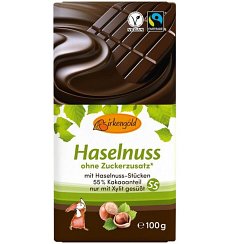 Ciocolata neagra cu alune fara adaos de zahar 55% cacao, 100 g