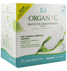 Absorbante intime SuperFlow din bumbac organic 10 buc
