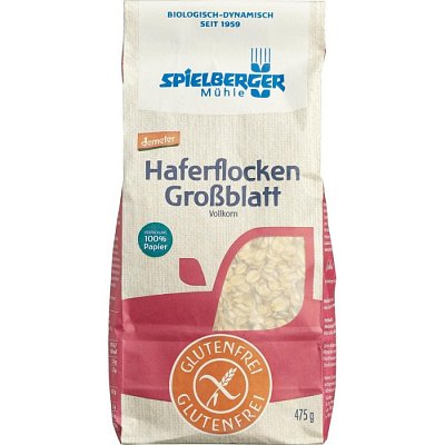 Fulgi mari de ovaz bio integrali fara gluten demeter - 475 g