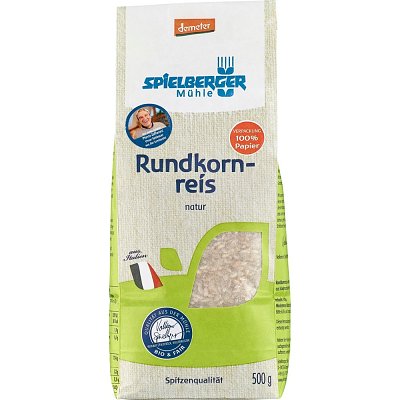Orez integral cu bob rotund Demeter, eco - 500 g