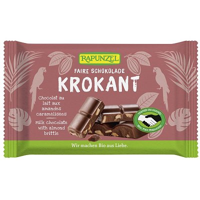 Ciocolata bio cristallino cu migdale crocante hih - 100 g