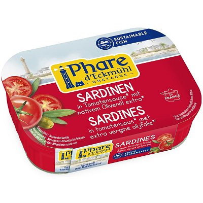 Sardine in sos de rosii bio cu ulei de masline bio extravirgin - 135 g