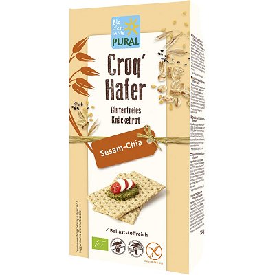 Crackers din ovaz cu susan si chia fara gluten, eco - 160 g