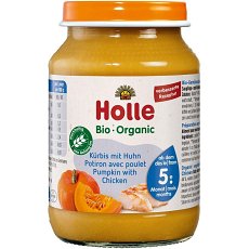 Piure de dovleac si carne de pui pentru copii fara gluten 5 luni, eco - 190 g