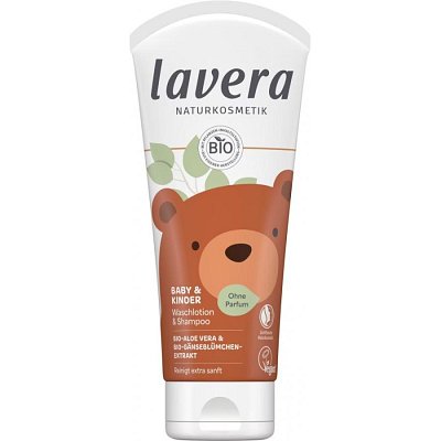 Sampon si gel de dus pentru copii cu aloe vera bio fara parfum - 200 ml