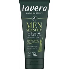 Gel de dus  sensitiv 3 in 1 cu aloe vera bio si bambus bio pentru barbati - 200 ml