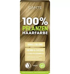 Vopsea bio pentru par, pe baza de plante, Blond vanilie, 100g