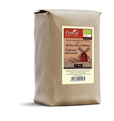 Faina integrala BIO din grau dur Emmer 1KG
