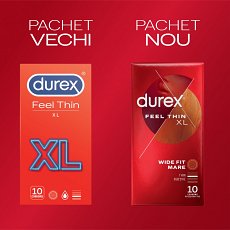 Pachet Prezervative Durex Feel Thin XL 2x10, 20 bucati
