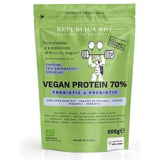 Vegan Protein 70%  Probiotic si Prebiotic gust de cookie, eco - 500 g