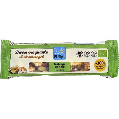 Baton crocant cu mix de nuci fara gluten, eco - 35 g