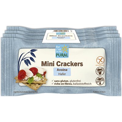 Mini crackers din ovaz fara gluten 4x35g, eco - 140 g