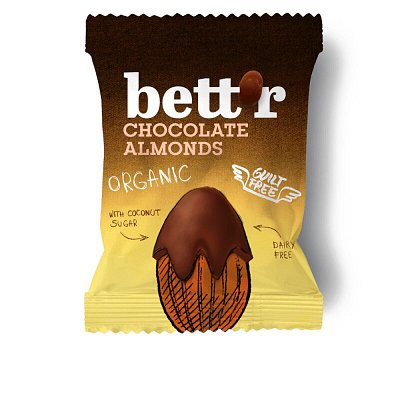 Migdale invelite in ciocolata bio 40g Bettr
