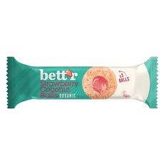 Bilute cu umplutura de capsuni si cocos bio 3 buc x 15g Bettr