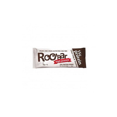 Baton proteic cu vanilie si ciocolata bio 60g Roobar