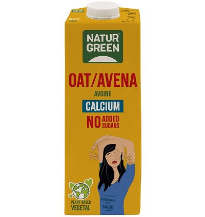 Bautura vegetala din ovaz cu calciu, fara zahar, 1l