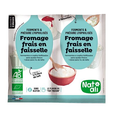 Ferment pentru branza dulce ( cottage cheese ) bio 2 buc x 6g 12g Nat-ali