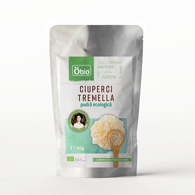 Ciuperci Tremella pudra bio, 60g, Obio
